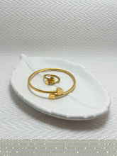 Golded Heart Bangle + Ring